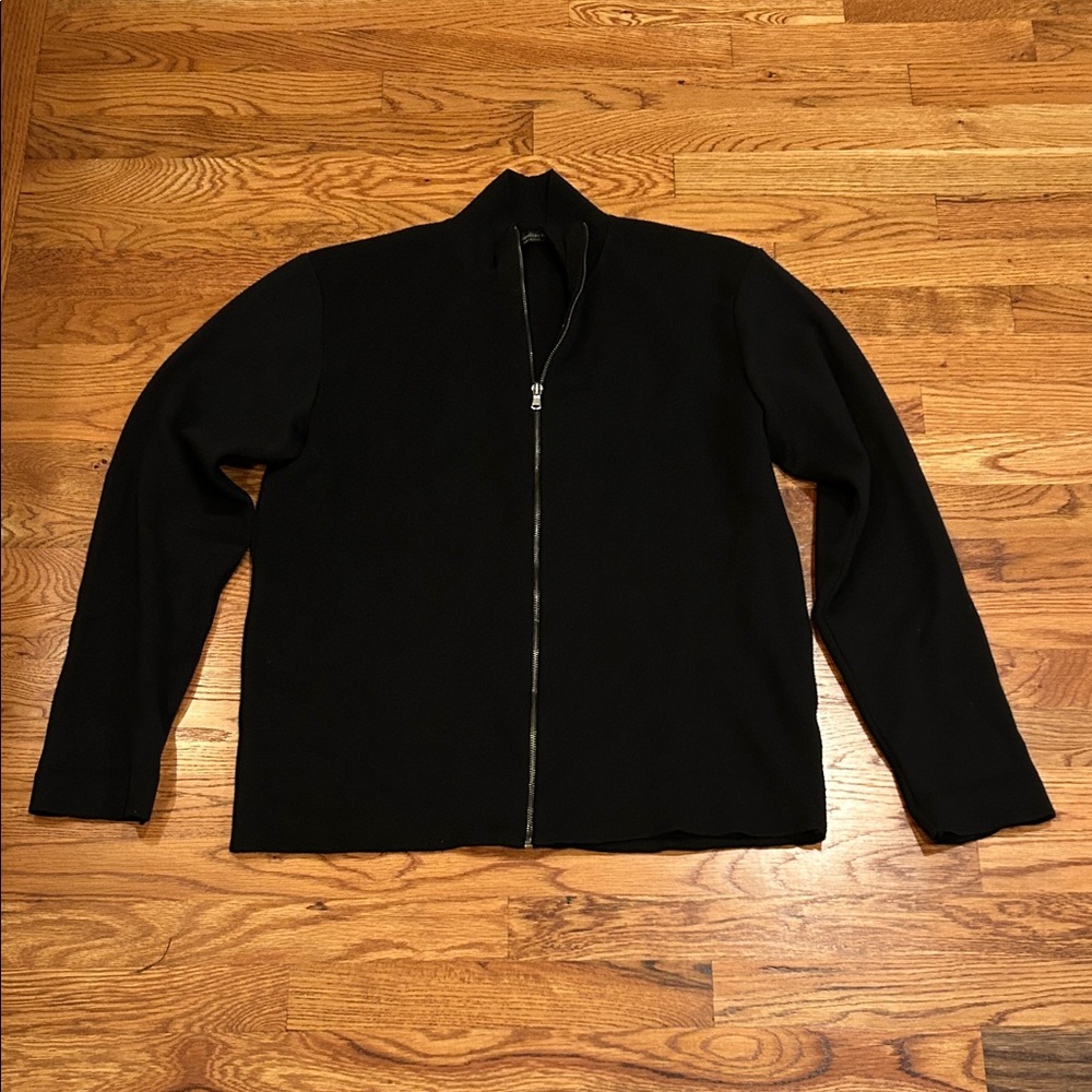 Men's Classic Black Zip-Up Sweater